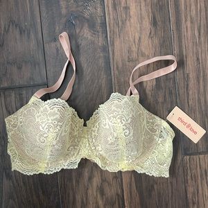 ThirdLove 34D yellow lace balconette bra